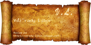 Várady Libor névjegykártya